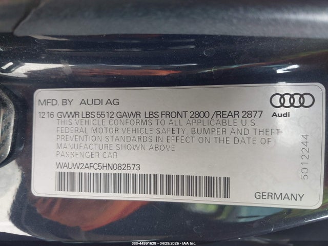 Продаж на аукціоні авто 2017 Audi A7 3.0t Premium Plus, vin: WAUW2AFC5HN082573, номер лоту: 44991628