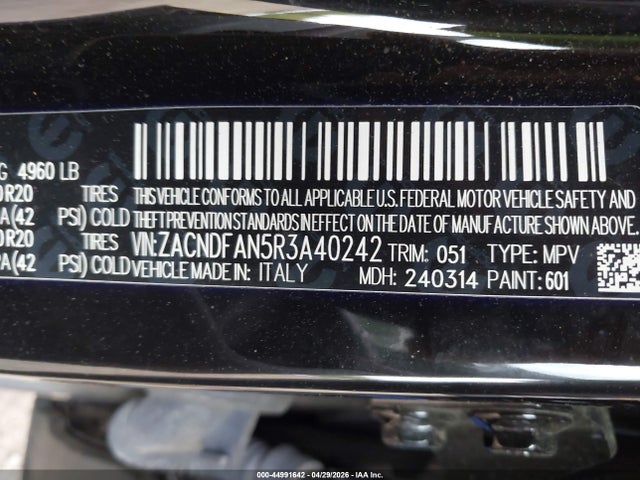 Продажа на аукционе авто 2024 Dodge Hornet Gt Plus Awd, vin: ZACNDFAN5R3A40242, номер лота: 44991642
