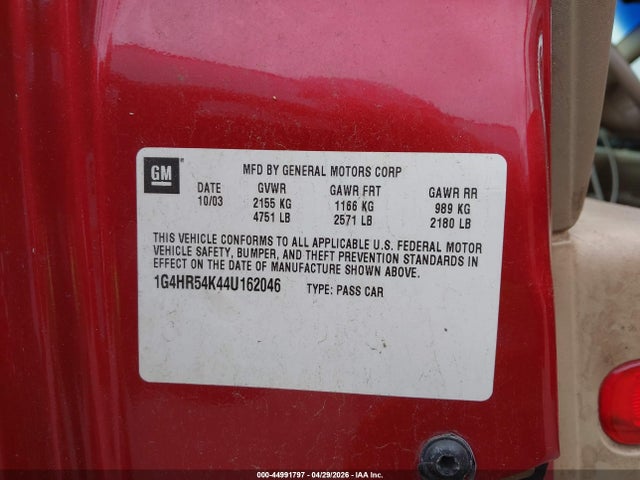 44991797 :رقم المزاد ، 1G4HR54K44U162046 vin ، 2004 Buick Lesabre Limited مزاد بيع