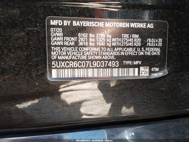 5UXCR6C07L9D37493 BMW X5 Xdrive40i