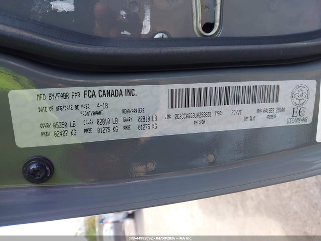 Продаж на аукціоні авто 2018 Chrysler 300 S, vin: 2C3CCAGG3JH293651, номер лоту: 44992092