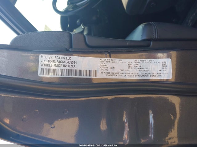 Jeep Grand Cherokee Laredo E 4x4 2020 1C4RJFAG6LC435594 Image 9
