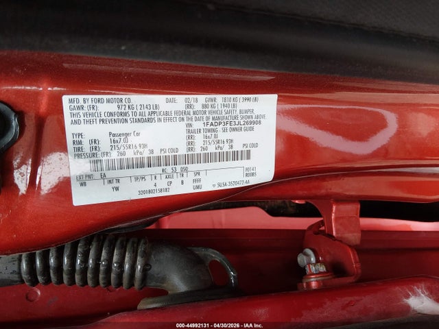 Ford FOCUS SE 2018 1FADP3FE3JL269908 Image 9