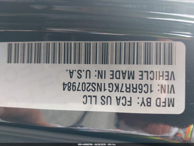 Продажа на аукционе авто 2022 Ram 1500 Classic Tradesman  4x4 5'7 Box, vin: 1C6RR7KG1NS207984, номер лота: 44992199
