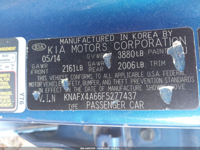 Продаж на аукціоні авто 2015 Kia Forte Lx, vin: KNAFX4A66F5277437, номер лоту: 44992289