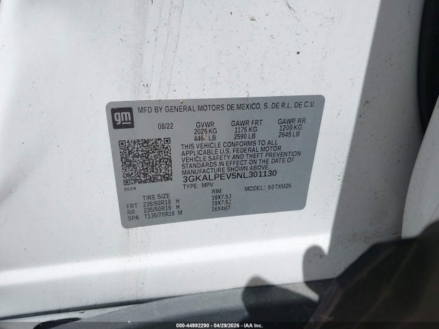 3GKALPEV5NL301130 GMC Terrain Fwd Slt