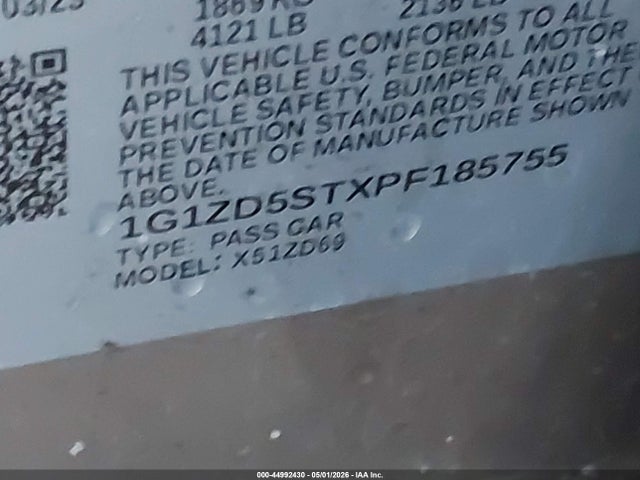 1G1ZD5STXPF185755 Chevrolet Malibu Fwd 1lt