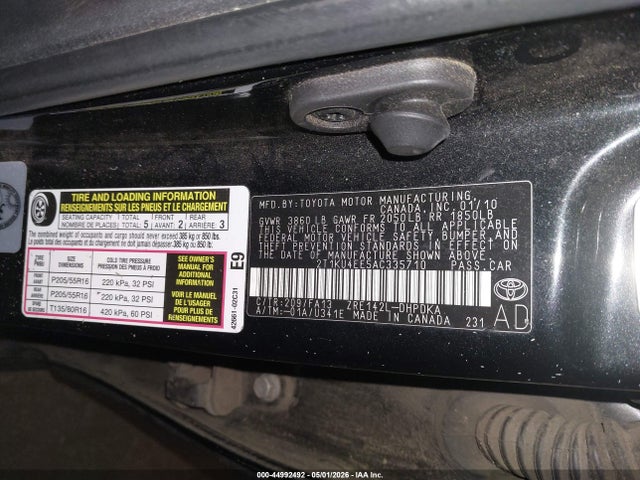 Продаж на аукціоні авто 2010 Toyota Matrix, vin: 2T1KU4EE5AC335710, номер лоту: 44992492