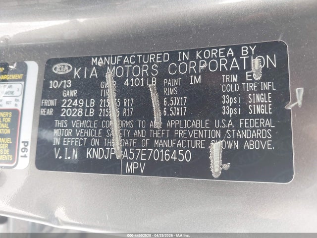 Aukcja sprzedaży 2014 Kia Soul +, vin: KNDJP3A57E7016450, numer aukcji: 44992528