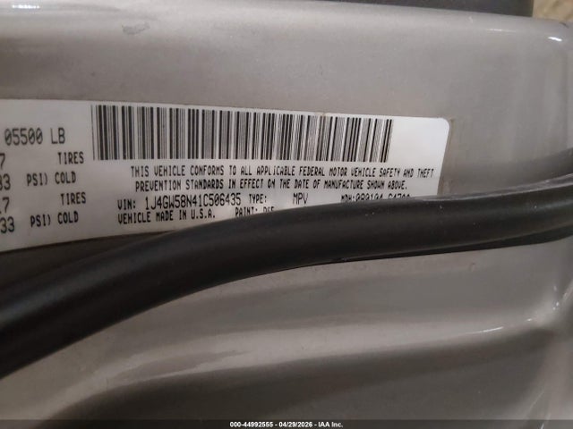 2001 Jeep Grand Cherokee Limited მანქანა იყიდება აუქციონზე, vin: 1J4GW58N41C506435, აუქციონის ნომერი: 44992555
