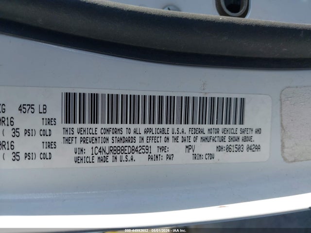 1C4NJRBB8ED842591 Jeep Patriot Sport
