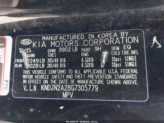 KIA Soul 2016 KNDJN2A28G7305779 Image 9