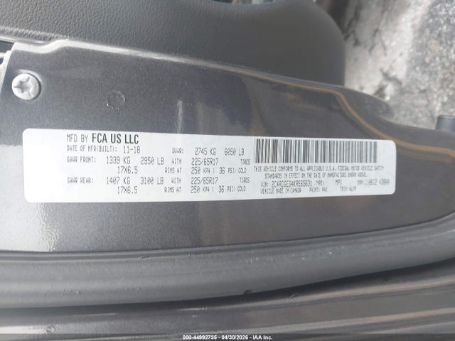 Auction sale of the 2019 Dodge Grand Caravan Gt, vin: 2C4RDGEG4KR565631, lot number: 44992735