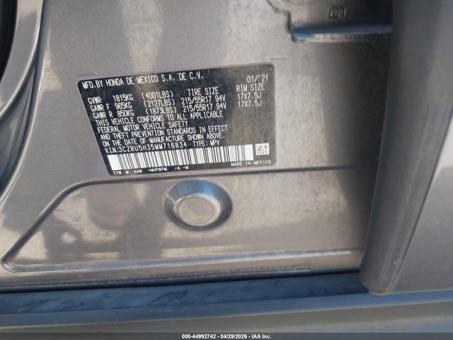 3CZRU5H35MM716834 Honda Hr-v 2wd Lx