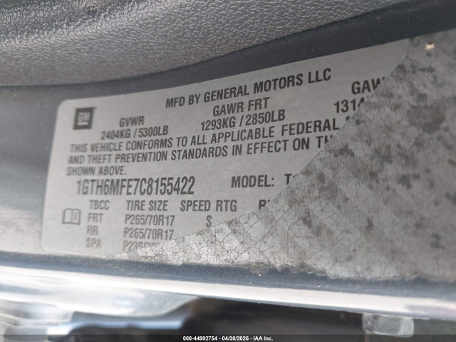 Aukcja sprzedaży 2012 Gmc Canyon Sle1, vin: 1GTH6MFE7C8155422, numer aukcji: 44992754