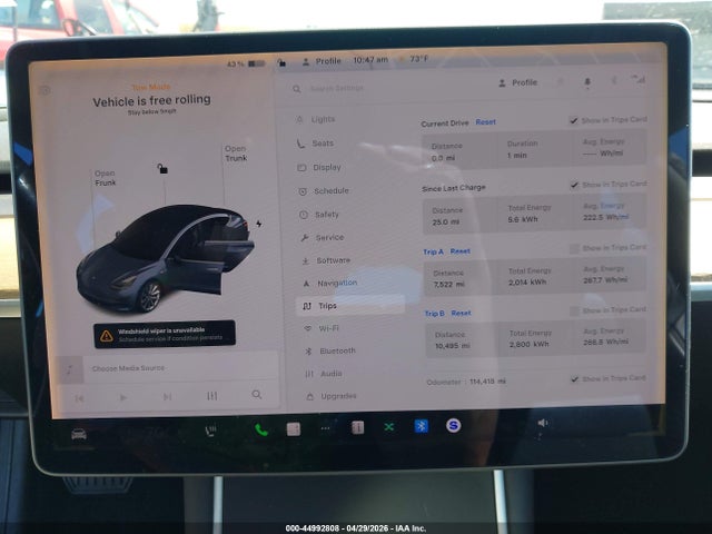 44992808 :رقم المزاد ، 5YJ3E1EA0KF300843 vin ، 2019 Tesla Model 3 Long Range/mid Range/standard Range/standard Range Plus مزاد بيع