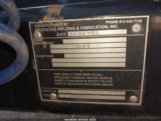 44993009 :رقم المزاد ، 1E9US3028RS589394 vin ، 2024 Trailer Edgewood Welding 30' Dump مزاد بيع