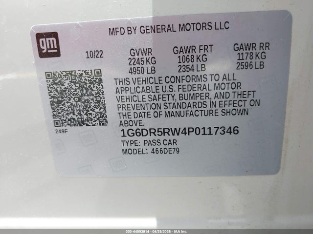 Продажа на аукционе авто 2023 Cadillac Ct5-v V-series, vin: 1G6DR5RW4P0117346, номер лота: 44993014