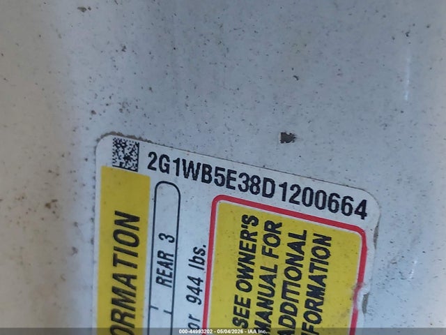 44993202 :رقم المزاد ، 2G1WB5E38D1200664 vin ، 2013 Chevrolet Impala Lt مزاد بيع