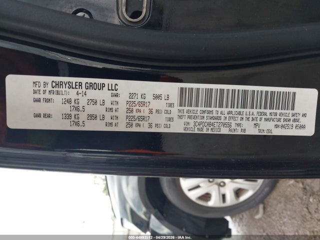 Aukcja sprzedaży 2014 Dodge Journey Se, vin: 3C4PDCAB4ET270556, numer aukcji: 44993512