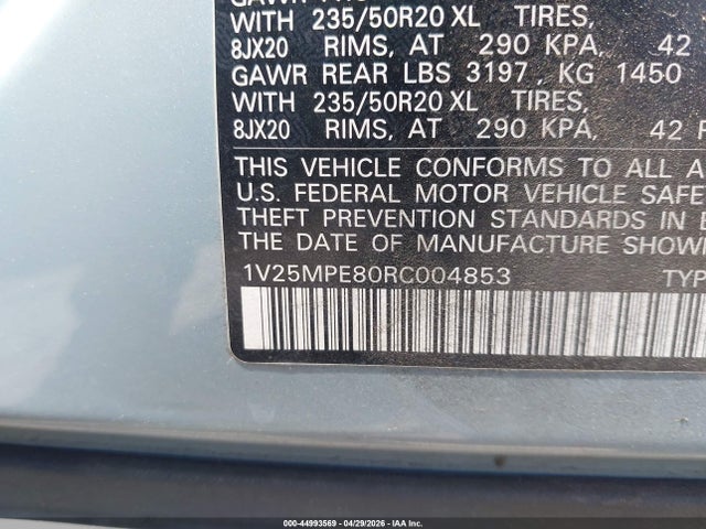 Aukcja sprzedaży 2024 Volkswagen Id.4 S, vin: 1V25MPE80RC004853, numer aukcji: 44993569