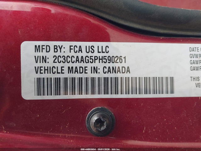 2023 Chrysler 300 Touring მანქანა იყიდება აუქციონზე, vin: 2C3CCAAG5PH590261, აუქციონის ნომერი: 44993654
