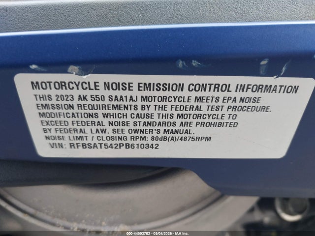 Kymco Usa Inc Ak 550 2023 RFBSAT542PB610342 Image 10