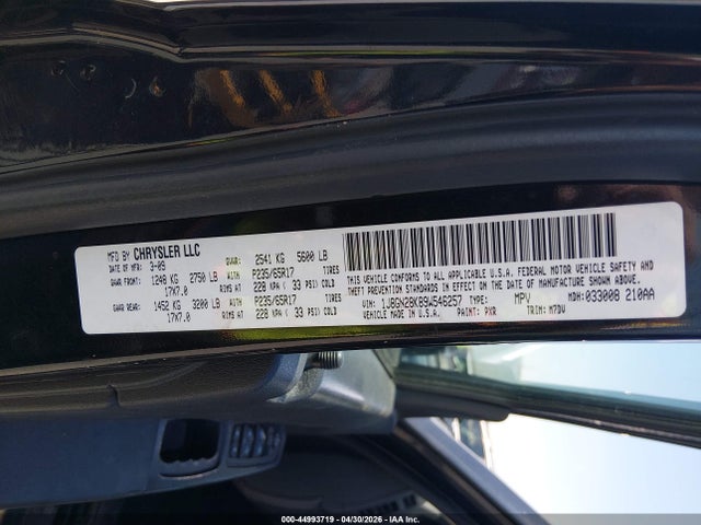 2009 Jeep Liberty Sport მანქანა იყიდება აუქციონზე, vin: 1J8GN28K89W546257, აუქციონის ნომერი: 44993719