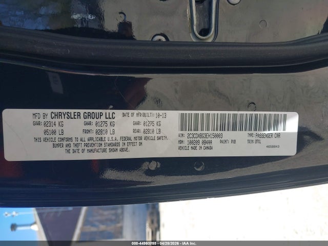 Продажа на аукционе авто 2014 Dodge Charger Se, vin: 2C3CDXBG3EH150003, номер лота: 44993755