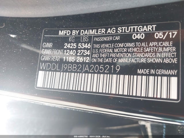 Продаж на аукціоні авто 2018 Mercedes-benz Cls 550 4matic, vin: WDDLJ9BB2JA205219, номер лоту: 44993760