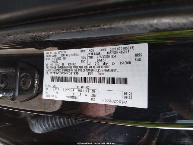 Ford F-150 Xlt 2021 1FTFW1E80MKD21236 Image 9