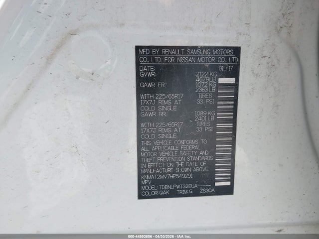 Nissan ROGUE S 2017 KNMAT2MV7HP549291 Image 9