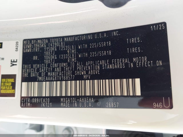 Toyota Corolla Cross Xle 2026 7MUEAAAGXTV168577 Image 9