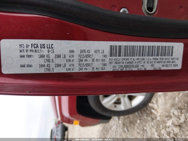 1C4NJRBB5GD501636 Jeep Patriot Sport
