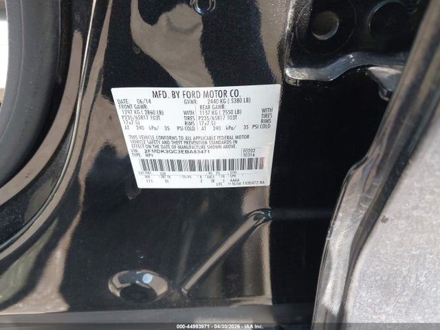 Ford EDGE SE 2014 2FMDK3GC3EBA83471 Image 9