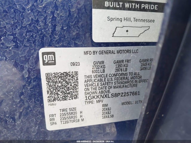 Продажа на аукционе авто 2023 Gmc Acadia Awd Denali, vin: 1GKKNXLS8PZ257661, номер лота: 44994032
