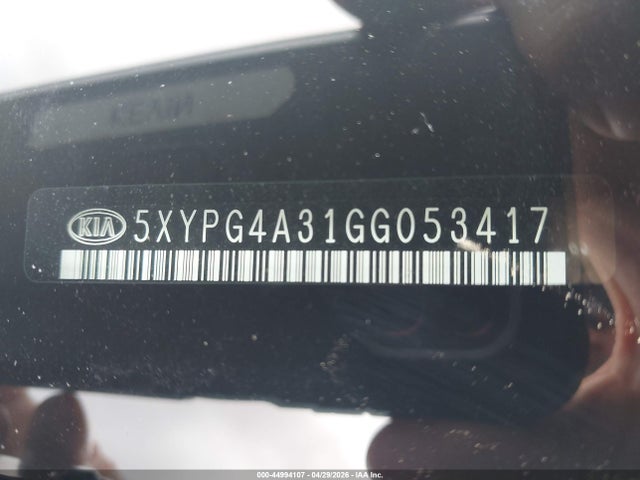 Продаж на аукціоні авто 2016 Kia Sorento 2.4l Lx, vin: 5XYPG4A31GG053417, номер лоту: 44994107