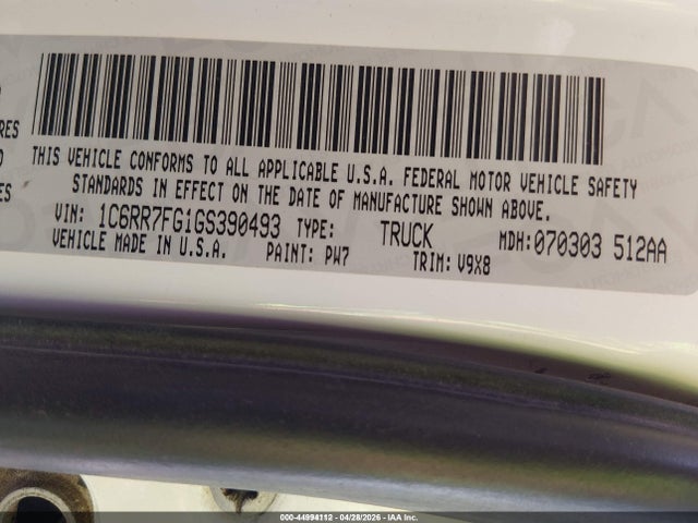 1C6RR7FG1GS390493 RAM 1500 Tradesman