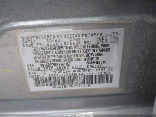 Продаж на аукціоні авто 2024 Nissan Sentra Sv Xtronic Cvt, vin: 3N1AB8CV6RY241460, номер лоту: 44994173