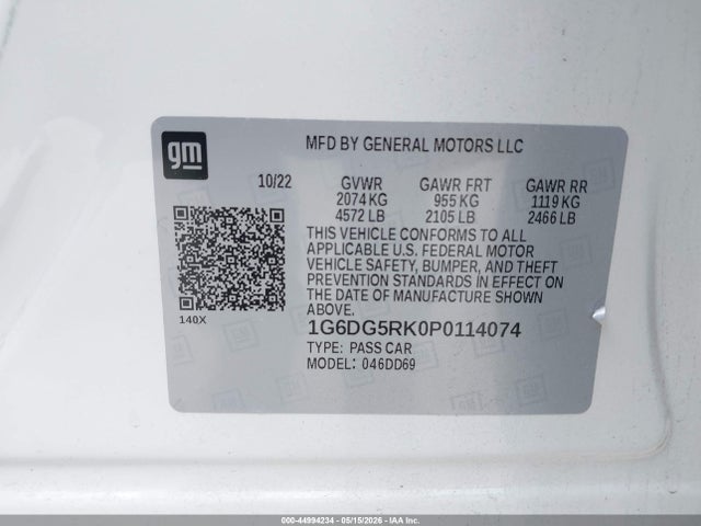 Продаж на аукціоні авто 2023 Cadillac Ct4 Sport, vin: 1G6DG5RK0P0114074, номер лоту: 44994234