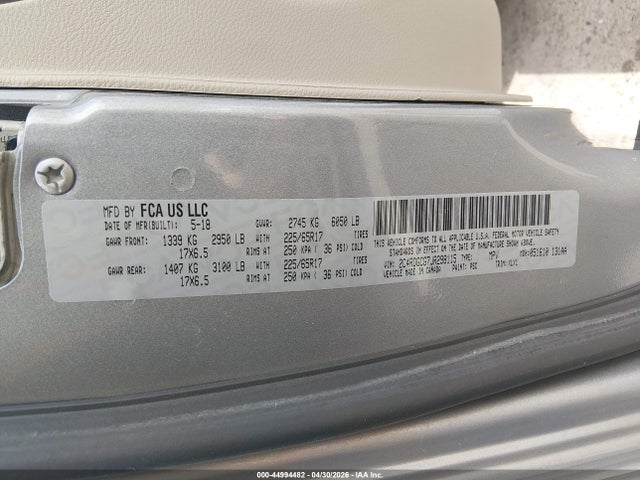 Dodge Grand Caravan Sxt 2018 2C4RDGCG7JR298115 Image 9
