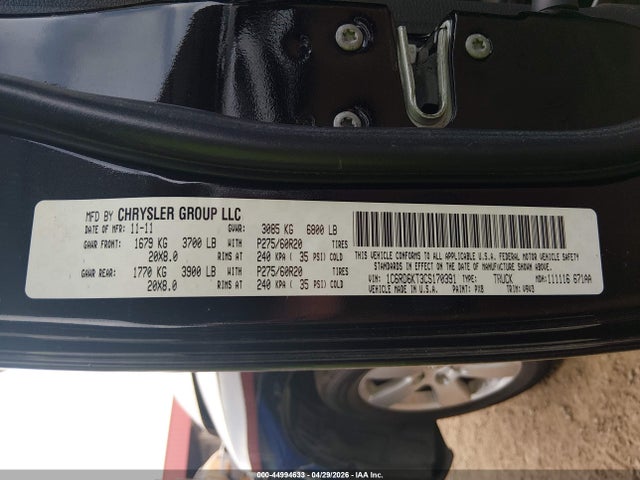 2012 Ram 1500 St მანქანა იყიდება აუქციონზე, vin: 1C6RD6KT3CS170391, აუქციონის ნომერი: 44994633