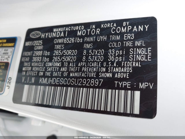 Genesis Gv80 3.5t Advanced Awd 2025 KMUHDESC0SU292897 Image 9