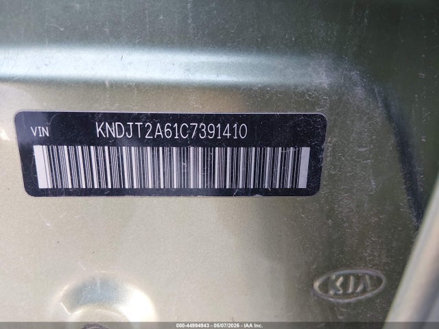 44994943 :رقم المزاد ، KNDJT2A61C7391410 vin ، 2012 Kia Soul + مزاد بيع