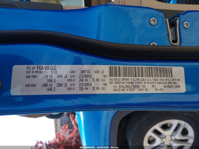 Продажа на аукционе авто 2018 Jeep Compass Sport 4x4, vin: 3C4NJDAB3JT392292, номер лота: 44994985