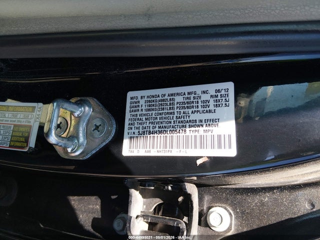 2013 Acura Rdx მანქანა იყიდება აუქციონზე, vin: 5J8TB4H36DL005478, აუქციონის ნომერი: 44995021