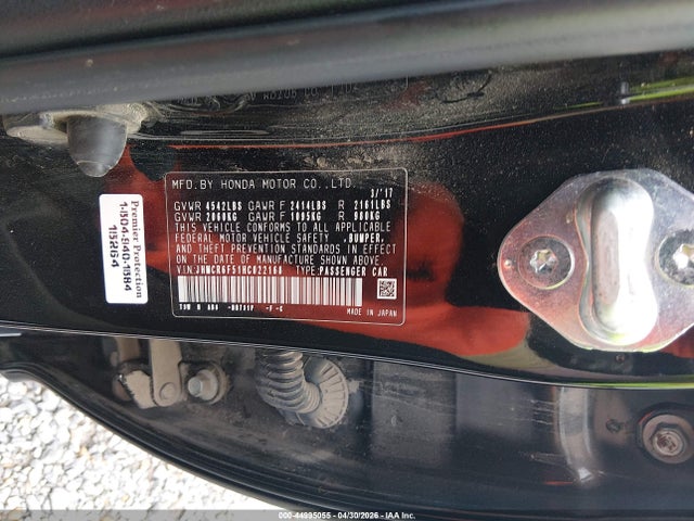 JHMCR6F51HC022168 Honda Accord Hybrid Ex-l
