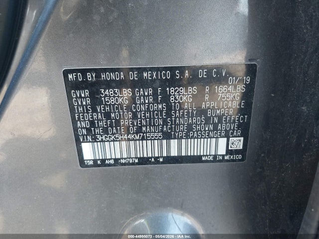 Aukcja sprzedaży 2019 Honda Fit Lx, vin: 3HGGK5H44KM715555, numer aukcji: 44995073
