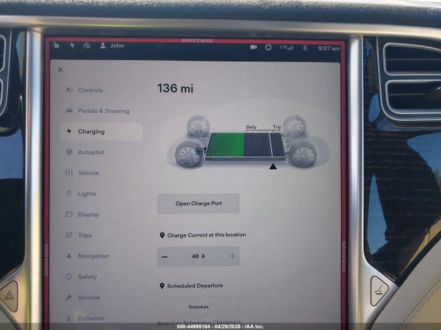 2016 Tesla Model S 60/70/75/85 მანქანა იყიდება აუქციონზე, vin: 5YJSA1E11GF174684, აუქციონის ნომერი: 44995164