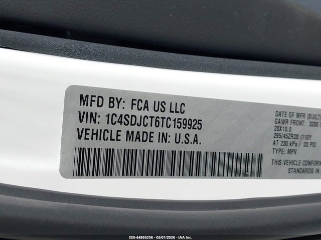 Dodge Durango Gt Plus Hemi V8 2026 1C4SDJCT6TC159925 Image 9
